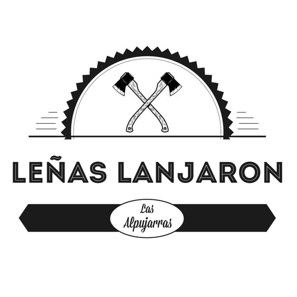 Lenas Lanjaron company logo featuring two axes crossed under a sunshine